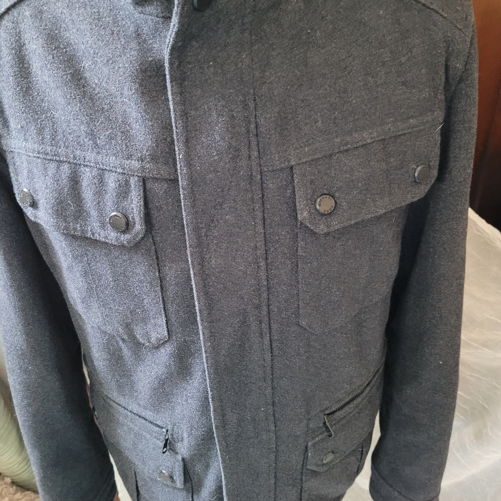 Michael Kors Wool Farm Coat Sz M - Picture 4 of 12